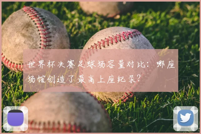 世界杯决赛足球场容量对比：哪座场馆创造了最高上座纪录？